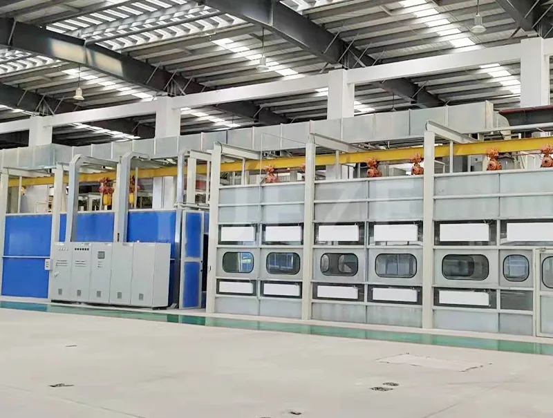 Ligne de peinture de polissage à palan automoteur