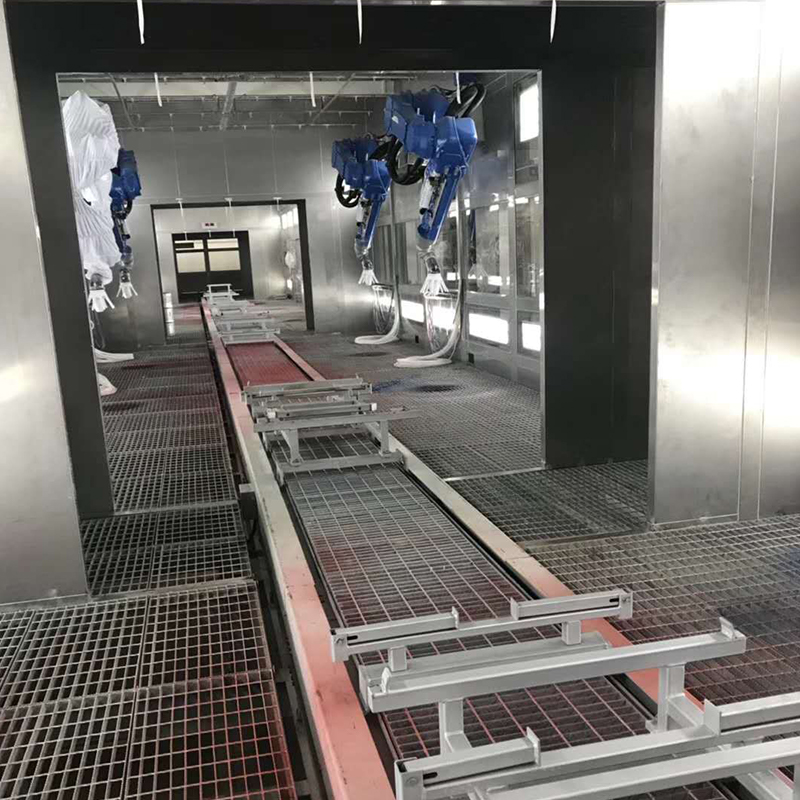 Ligne de peinture pour carrosserie de camion-citerne à grains