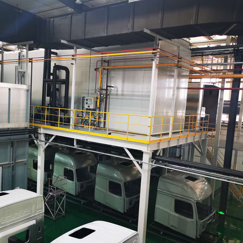Ligne d'électrophorèse pour cabine de camion