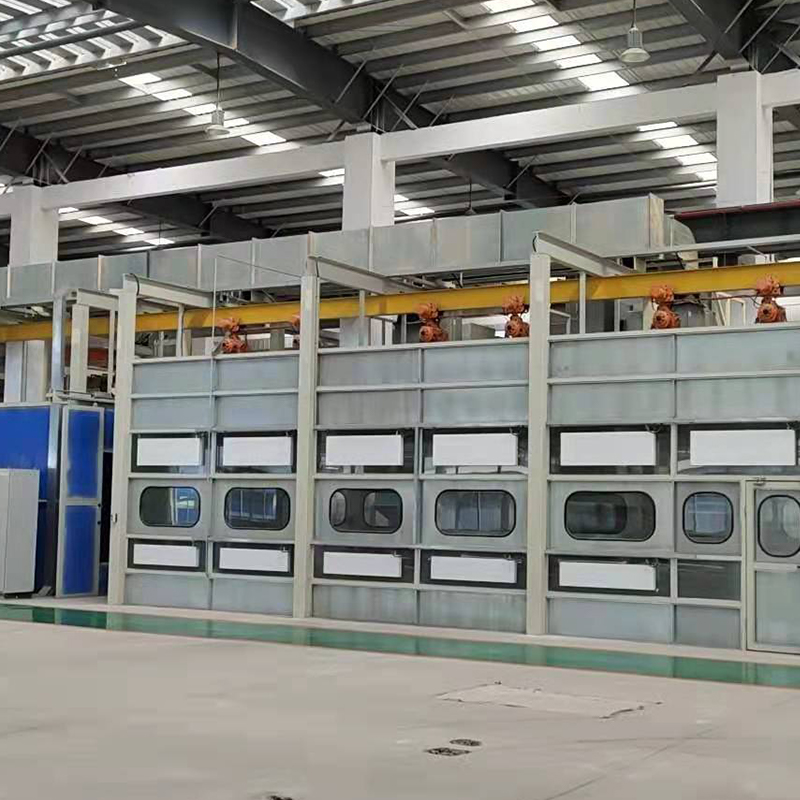 Ligne de revêtement par pulvérisation de moteur