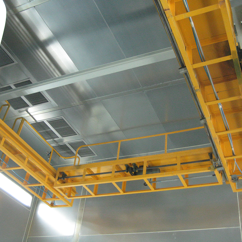 Ligne de peinture pour carrosserie de camion-citerne à grains