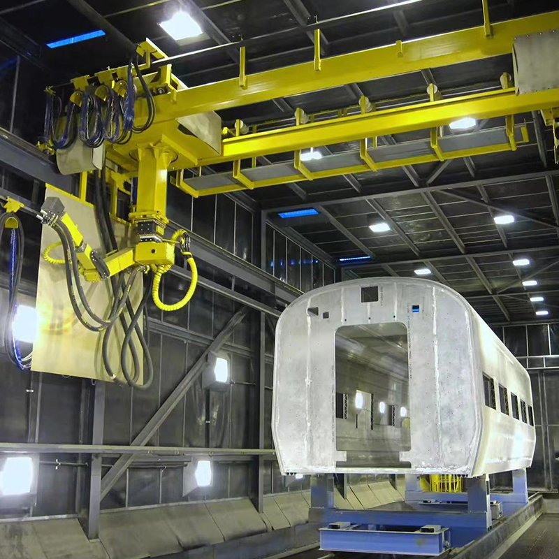 Ligne de peinture pour carrosserie de camion-citerne à grains